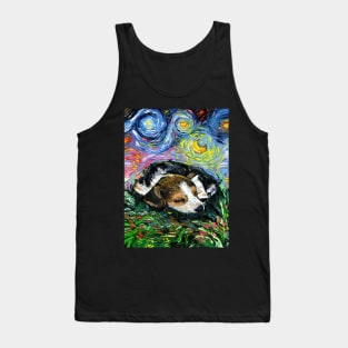 Sleepy Beagle Pup Night Tank Top